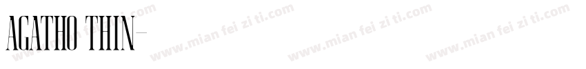 Agatho Thin字体转换